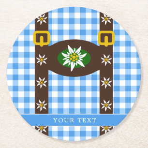 Dessous De Verre Rond Funny Octoberfest Lederhosen Suspendants