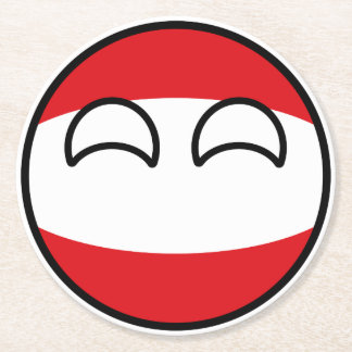 Dessous De Verre Rond Funny Trending Geeky Austria Countryball