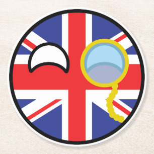 Dessous De Verre Rond Funny Trending Geeky Royaume-Uni Countryball