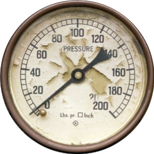 DESSOUS DE VERRE ROND GAGE DE TRAIN À VAPEUR