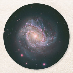 Dessous De Verre Rond Galaxie spirale barrée Messier 83.2