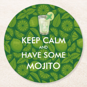 Dessous De Verre Rond Gardez votre calme - Mojito