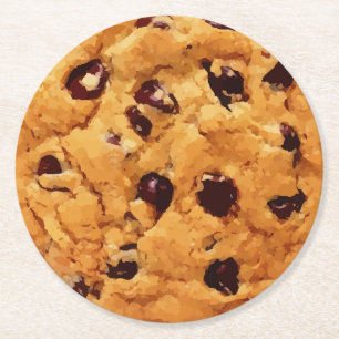 Dessous De Verre Rond Gâteau aux pépites de chocolat