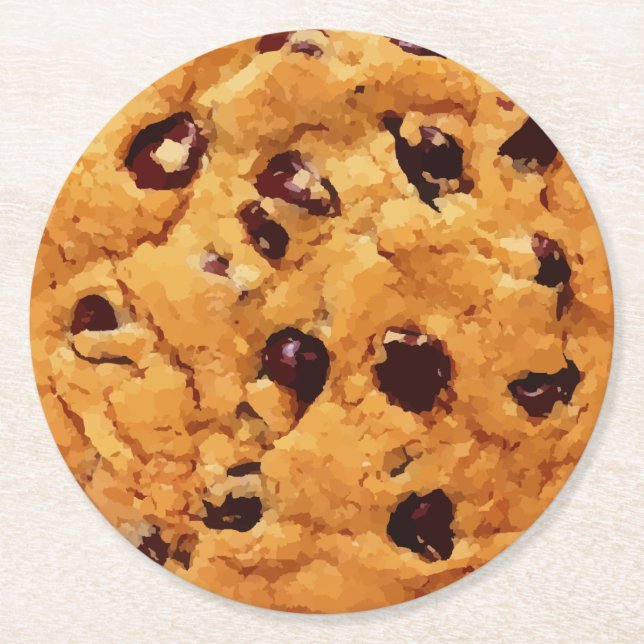 Dessous De Verre Rond Gâteau aux pépites de chocolat (Devant)