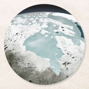 Dessous De Verre Rond Glace Maritime De La Baie D'Hudson Le 29 Avril 200
