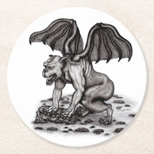 Dessous De Verre Rond Golem Gargoyle