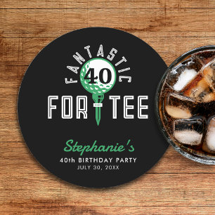 Dessous De Verre Rond Golf 40e anniversaire fête Fantastique pour le thé