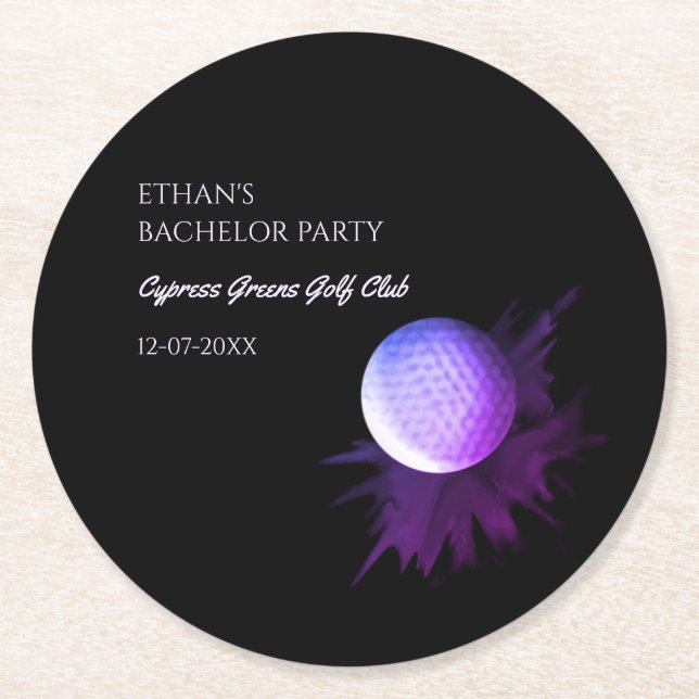 Dessous De Verre Rond Golf Bachelor Party - Golf trip Classic Golfer (Devant)
