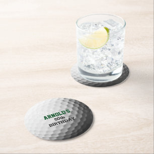 Dessous De Verre Rond Golf Ball Party