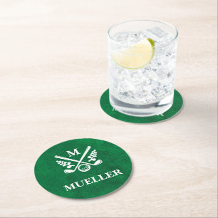 Dessous De Verre Rond Golf Monogramme sur mesure