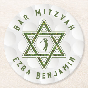 Dessous De Verre Rond Golf Thème Golf Bar Mitzvah