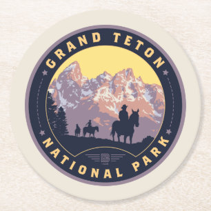 Dessous De Verre Rond Grand Teton National Park
