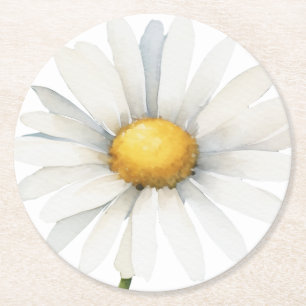 Dessous De Verre Rond Grande marguerite