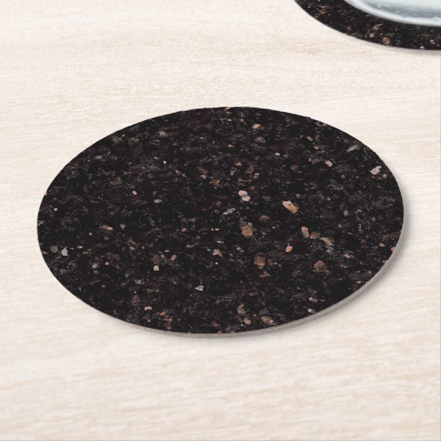 Dessous De Verre Rond Granit noir (Incliné)