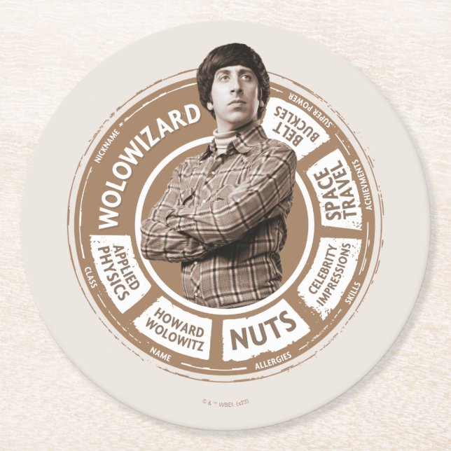 Dessous De Verre Rond Graphique Howard Info (Devant)