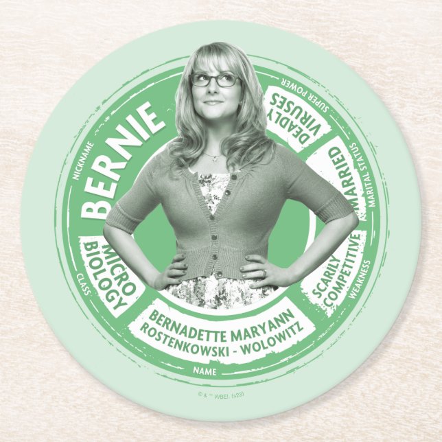 Dessous De Verre Rond Graphique Info Bernadette (Devant)