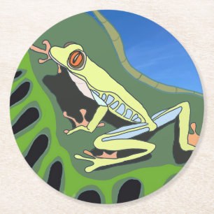 Dessous De Verre Rond Grenouille Escalade
