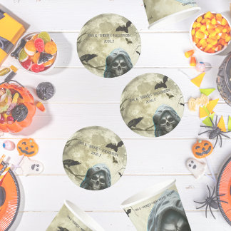 Dessous De Verre Rond Grim Reaper Halloween Party