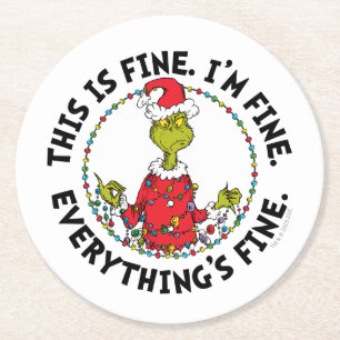 Dessous De Verre Rond Grinch Tout va bien