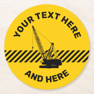 Dessous De Verre Rond Grue de construction