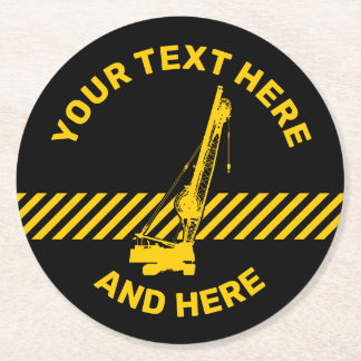 Dessous De Verre Rond Grue de construction