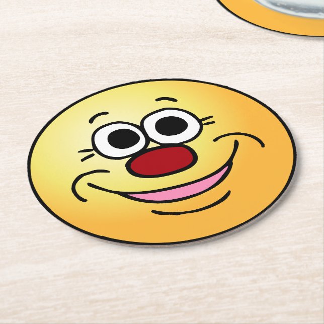 Dessous De Verre Rond Grumpey face calme (Incliné)