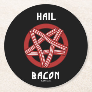 Dessous De Verre Rond Hail Bacon