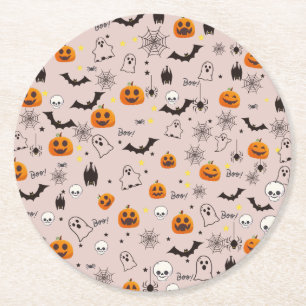 Dessous De Verre Rond Halloween Boo Ghost Cute