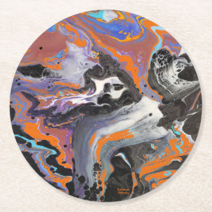 Dessous De Verre Rond Halloween éffrayant et heureux