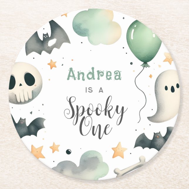 Dessous De Verre Rond Halloween Éffrayant premier (Devant)