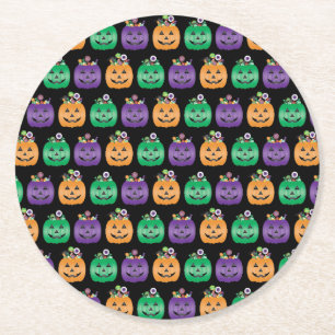 Dessous De Verre Rond Halloween Jack-o'-lantern Candy Pail