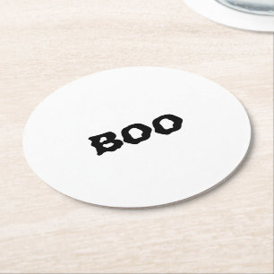 Dessous De Verre Rond Halloween noir et blanc éffrayant