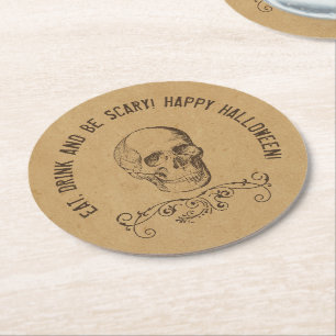 Dessous De Verre Rond Halloween vintage Personnalisé Parti