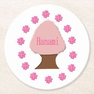 Dessous De Verre Rond Hanami Cerisier japonais
