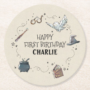 Dessous De Verre Rond Harry Potter Premier anniversaire