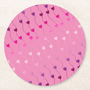 Dessous De Verre Rond Heart on a String Pattern