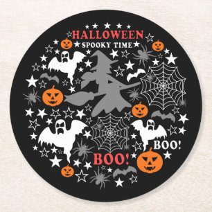 Dessous De Verre Rond Heure Éffrayante Halloween