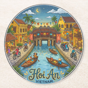 Dessous De Verre Rond Hoi An Ancienne Ville Vietnam
