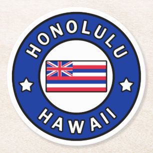 Dessous De Verre Rond Honolulu Hawaii