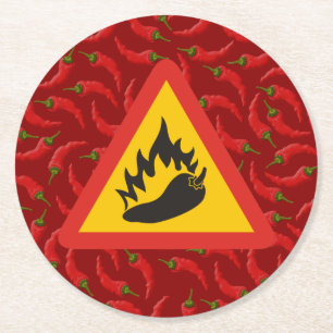 Dessous De Verre Rond Hot pepper danger