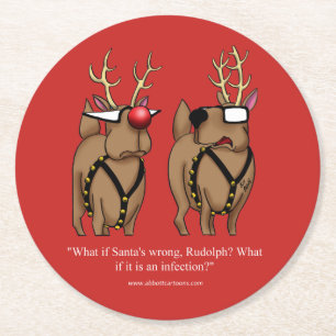 Dessous De Verre Rond Humour de Noël de Cooasters