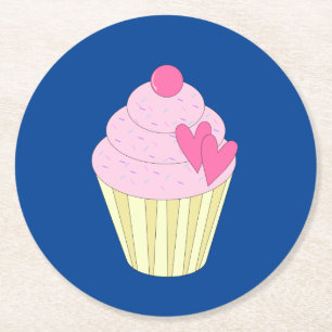 Dessous De Verre Rond illusima Bleu foncé