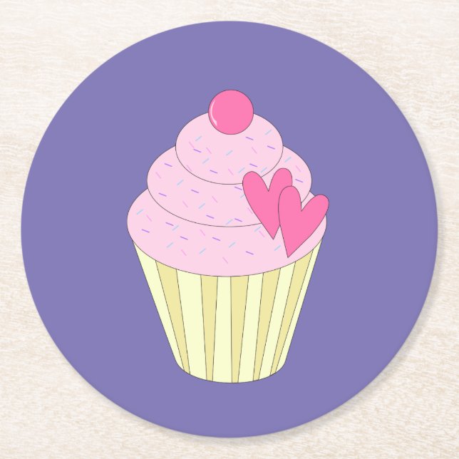 Dessous De Verre Rond illusima violet (Devant)
