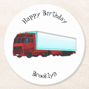 Dessous De Verre Rond Illustration de camion roumain