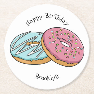 Dessous De Verre Rond Illustration de Donut