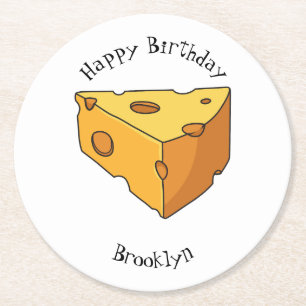 Dessous De Verre Rond Illustration de fromage