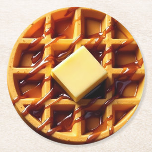 Dessous De Verre Rond Illustration de gaufre
