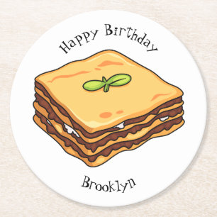 Dessous De Verre Rond Illustration de Lasagna