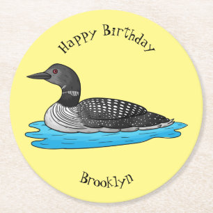 Dessous De Verre Rond Illustration de Loon bird