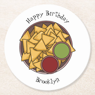 Dessous De Verre Rond Illustration de Nachos